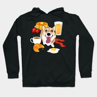 Breakfast Corgi Hoodie